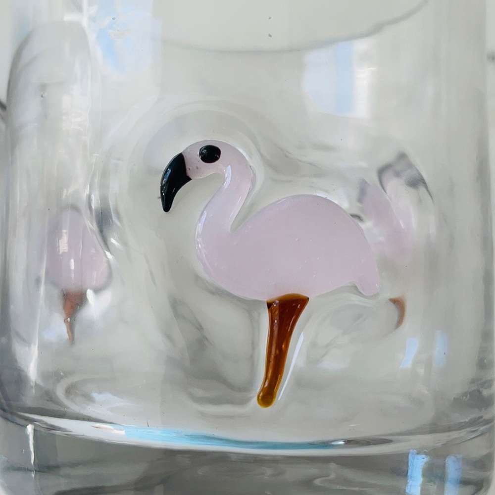 Crate&barrel 🦩Keko Flamingo Old Fashion Glasses - Picture 9 of 12